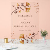 Herfst Droog Blad Waterverf Bruidsdouche Acryl Bord (Huwelijk)