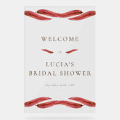 Herfst Droog Blad Waterverf Bruidsdouche Acryl Bord (Voorkant)