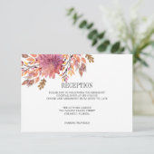 Herfst droom | Bruiloft ontvangsthal RECEPTIE Kaart (Staand voorkant)