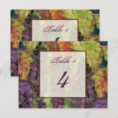 Herfst Druivenblad Tafelnummer Kaart (Voorkant / Achterkant)
