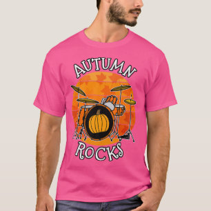 Herfst Drummer, Autumn Rocks, Drum Teacher Musicia T-shirt