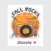 Herfst Drums Drummer Autumn Thanksgiving Sticker (Vel)