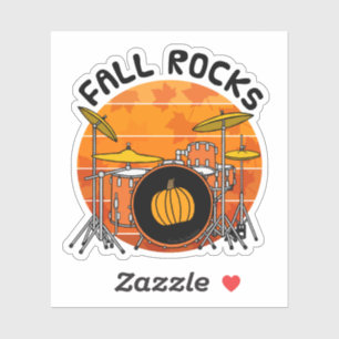 Herfst Drums Drummer Autumn Thanksgiving Sticker