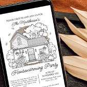 Herfst Druppel Housewarming Feestje Kaart