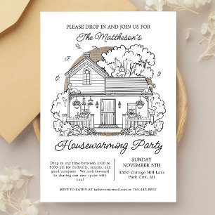 Herfst Druppel Housewarming Feestje Kaart