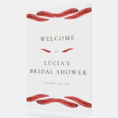 Herfst Dry Leaf Waterverf Vrijgezellenfeest Acryl Bord (Hoek)