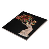 Herfst Dryad Keramische Tegel Tegeltje (Zijkant)