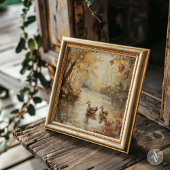  Herfst Duck Pond Schilderen Herfst Woodland Poster