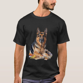 Herfst Duitse Herdersliefhebbers Herfst Honden Man T-shirt