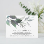 Herfst Dusty Blue Leaves Change of Address (Staand voorkant)