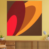 Herfst. Dynamic Brown Sinaasappel Rood Abstracte k Canvas Afdruk (Insitu (Woonkamer))