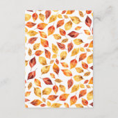 Herfst Earth Tones Rustic Leaves Wedding Details Informatiekaartje (Achterkant)