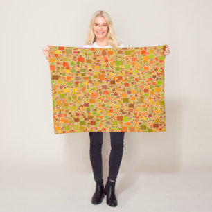 Herfst Echo Tegel Kunstwerk Ontwerp Fleece Deken