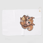 Herfst eekhoorn Classic T-Shirt Golfhanddoek (Horizontaal)