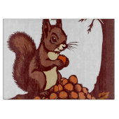 🐿️ Herfst Eekhoorn – Keuken Accessoire Snijplank (Voorkant)