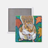 Herfst Eekhoorn Magneet (Voorkant / Achterkant)