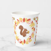 Herfst eekhoorn met nop papieren bekers (Voorkant)