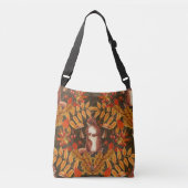 Herfst eekhoorn op donkerbruin crossbody tas (Voorkant)