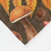 Herfst eekhoorn op donkerbruin fleece deken (Hoek)