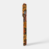 Herfst eekhoorn op donkerbruin iPhone hoesje (Linkerkant)