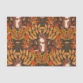 Herfst eekhoorn op donkerbruin tissuepapier (Voorkant)