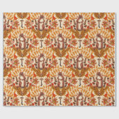 Herfst eekhoorn op off white cadeaupapier (Vlak)