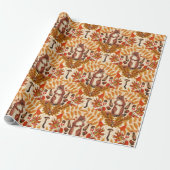 Herfst eekhoorn op off white cadeaupapier (Uitgerold)