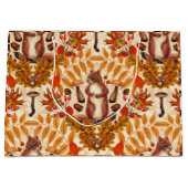 Herfst eekhoorn op off white groot cadeauzakje (Voorkant)