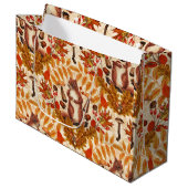 Herfst eekhoorn op off white groot cadeauzakje (Voorkant Gekanteld)