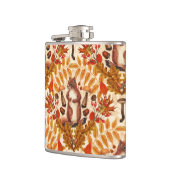 Herfst eekhoorn op off white heupfles (Links)