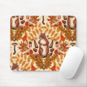 Herfst eekhoorn op off white muismat (Met muis)