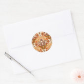 Herfst eekhoorn op off white ronde sticker (Envelop)