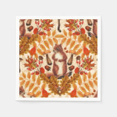 Herfst eekhoorn op off white servet (Voorkant)