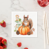 Herfst eekhoorn papieren servetten (Insitu)