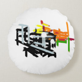 Herfst eekhoorn Patch plezier Rond Kussen