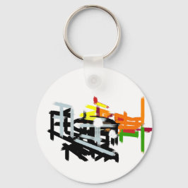 Herfst eekhoorn Patch plezier Sleutelhanger