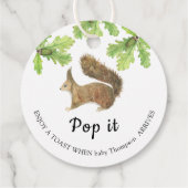 Herfst Eekhoorn - Pop het! Als ze poppen Bedankjes Labels (Achterkant)