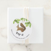 Herfst Eekhoorn - Pop het! Als ze poppen Bedankjes Labels (In situ)