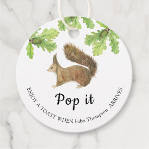 Herfst Eekhoorn - Pop het! Als ze poppen Bedankjes Labels