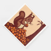 🐿️ Herfst Eekhoorn – Set van 50 Servet (Hoek)