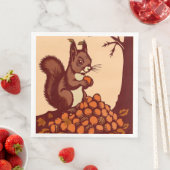 🐿️ Herfst Eekhoorn – Set van 50 Servet (Insitu)