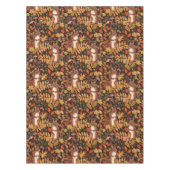 Herfst eekhoorns en flora op donkerbruin tafelkleed (Voorkant)