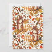 Herfst eekhoorns en herfst flora op off white (Voorkant)