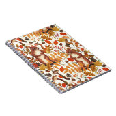 Herfst eekhoorns en herfst flora op off white notitieboek (Rechterzijde)