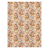 Herfst eekhoorns en herfst flora op off white tafelkleed (Voorkant)