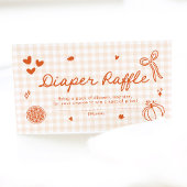 Herfst Een beetje Cutie Pie Baby shower Luier Raff Informatiekaartje