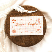 Herfst Een beetje Cutie Pie Baby shower Luier Raff Informatiekaartje