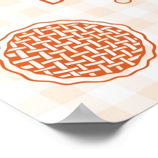 Herfst een beetje Cutie Pie Baby shower welkomstbo Poster (Hoek)