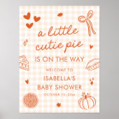 Herfst een beetje Cutie Pie Baby shower welkomstbo Poster (Voorkant)