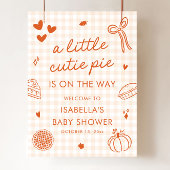 Herfst een beetje Cutie Pie Baby shower welkomstbo Poster
